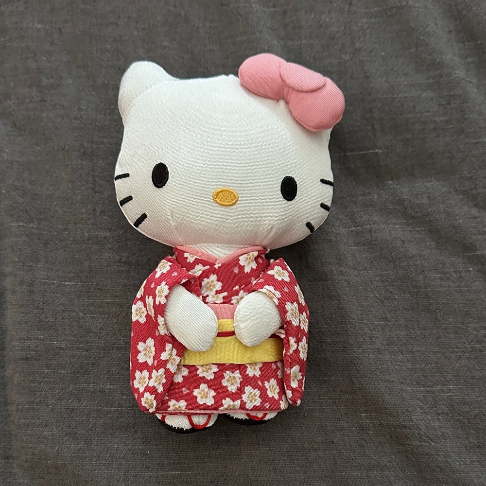 Hello Kitty White Plush with Pink Label